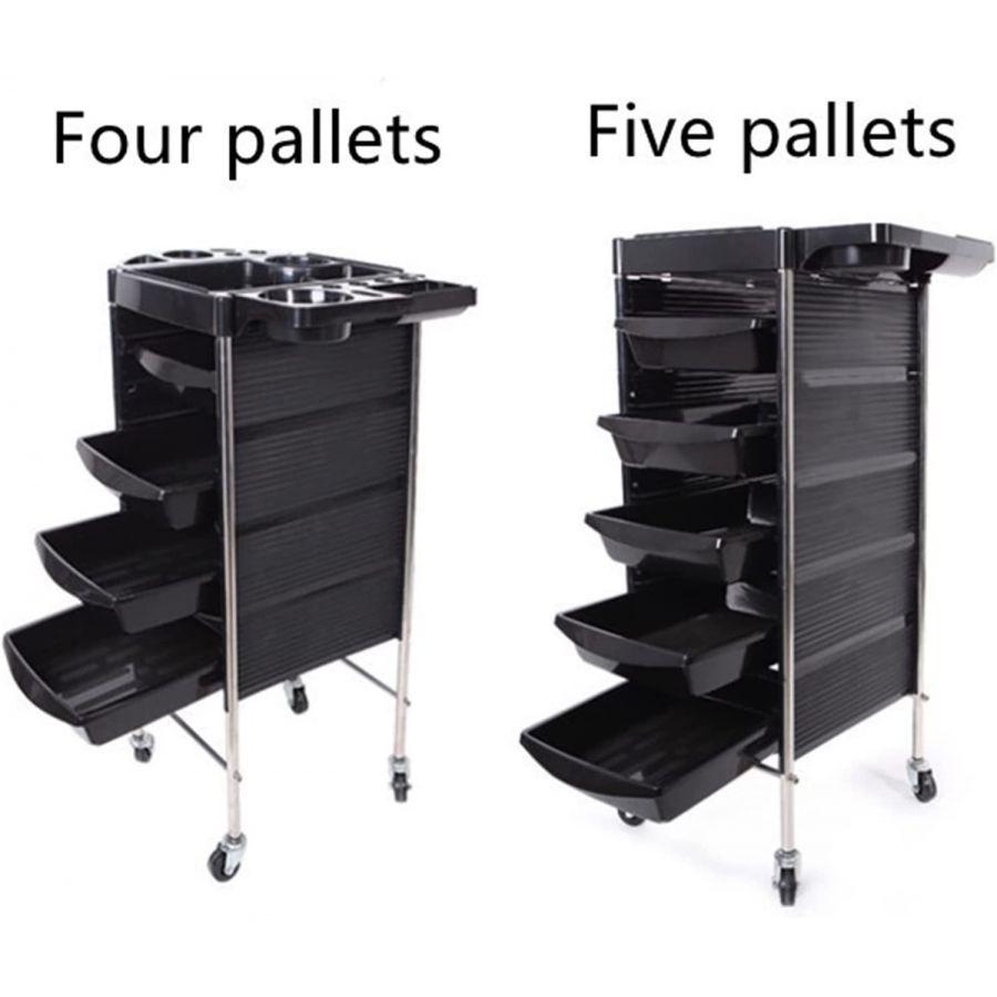  Multifunctional Beauty Trolley for Salon Multi Layer Black